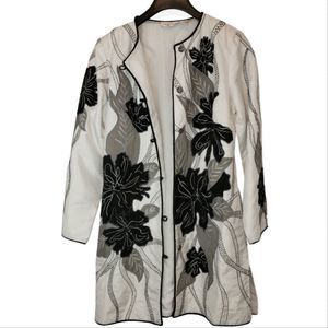 Vintage A.B. Lambdin Black & White Oriental Jacket